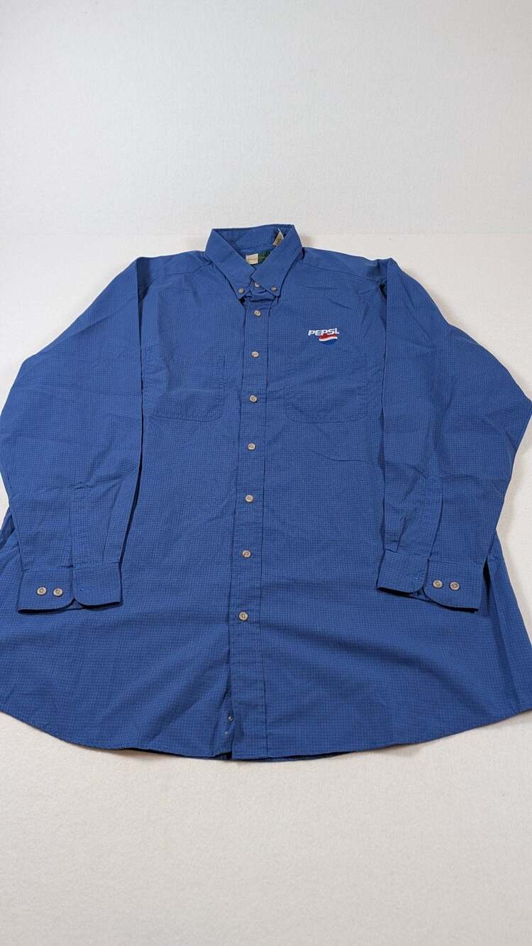 WearGuard Pepsi Blue Button Down Shirt XL 1531